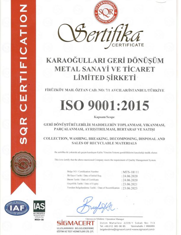 İSO 9001: 2015